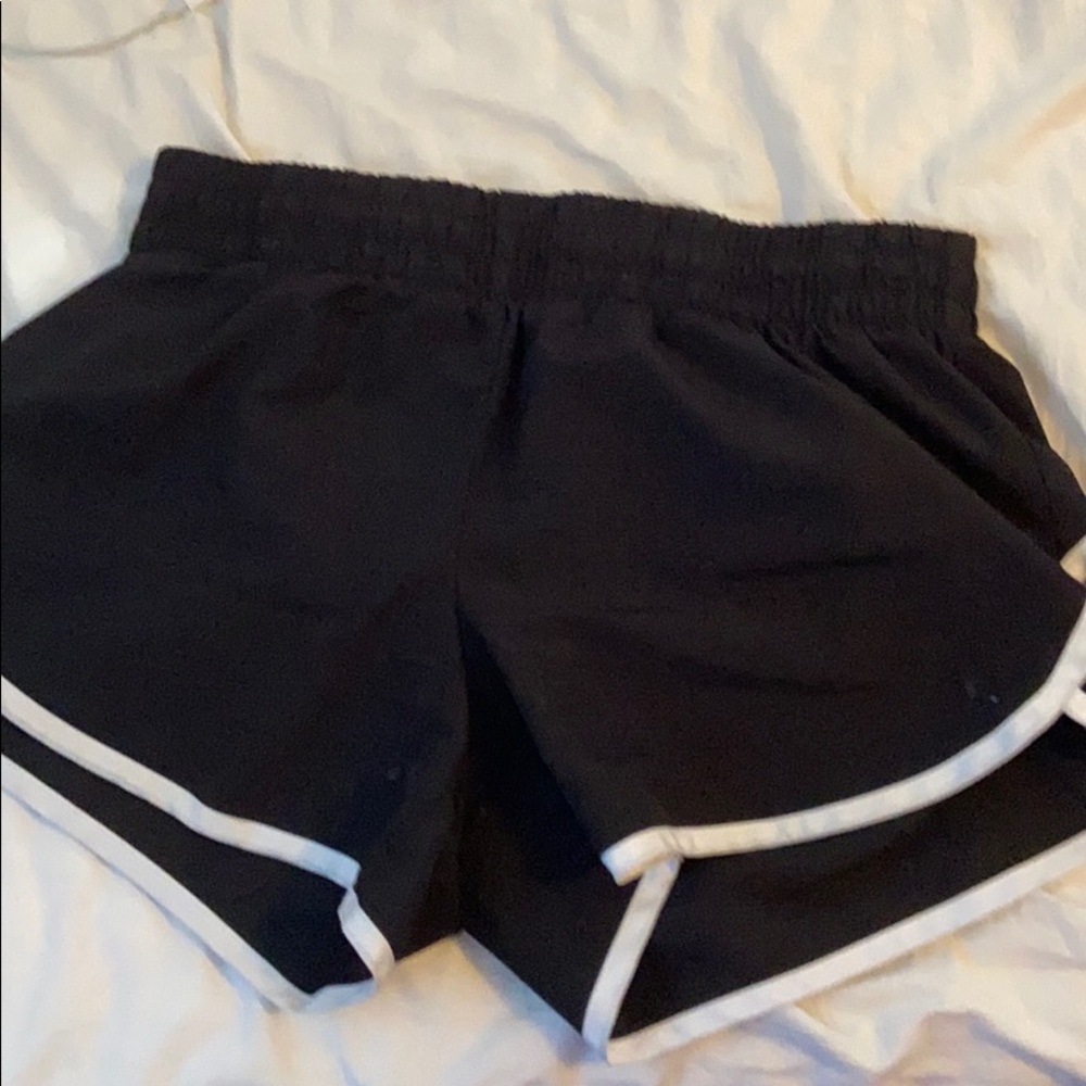 Black athletic shorts